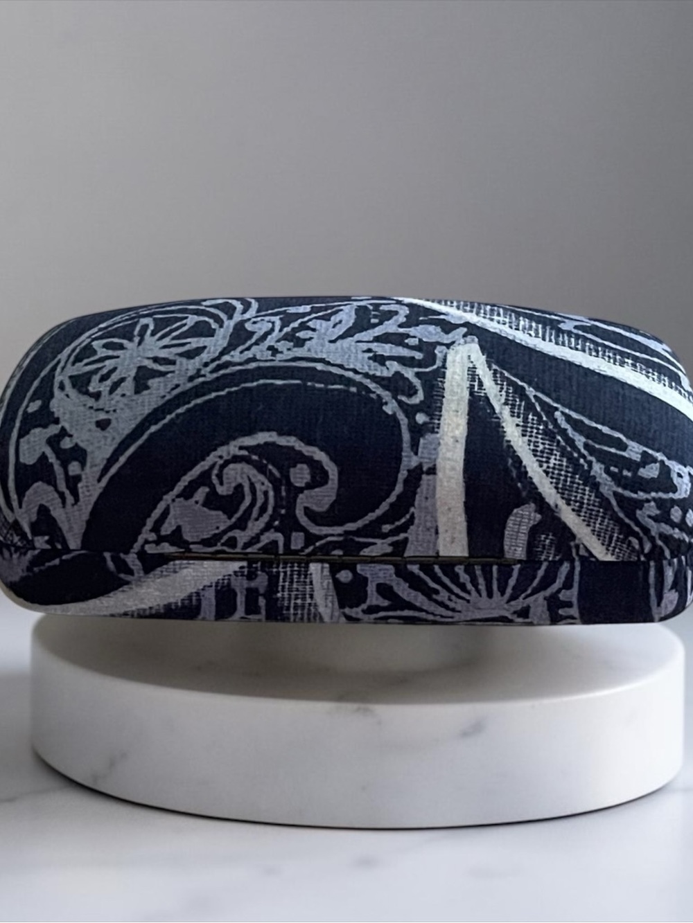Vera Bradley Navy and White Paisley Accent Pillow